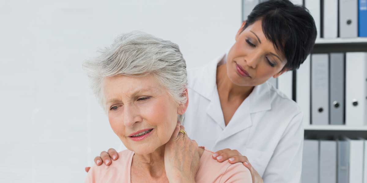 Old Lady Patient with Doctor